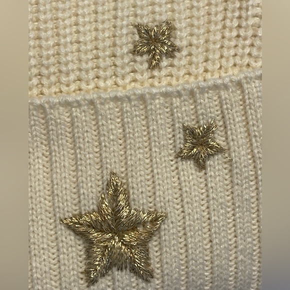REBECCA MINKOFF Embroidered Peak Beanie in Ecru main image 5